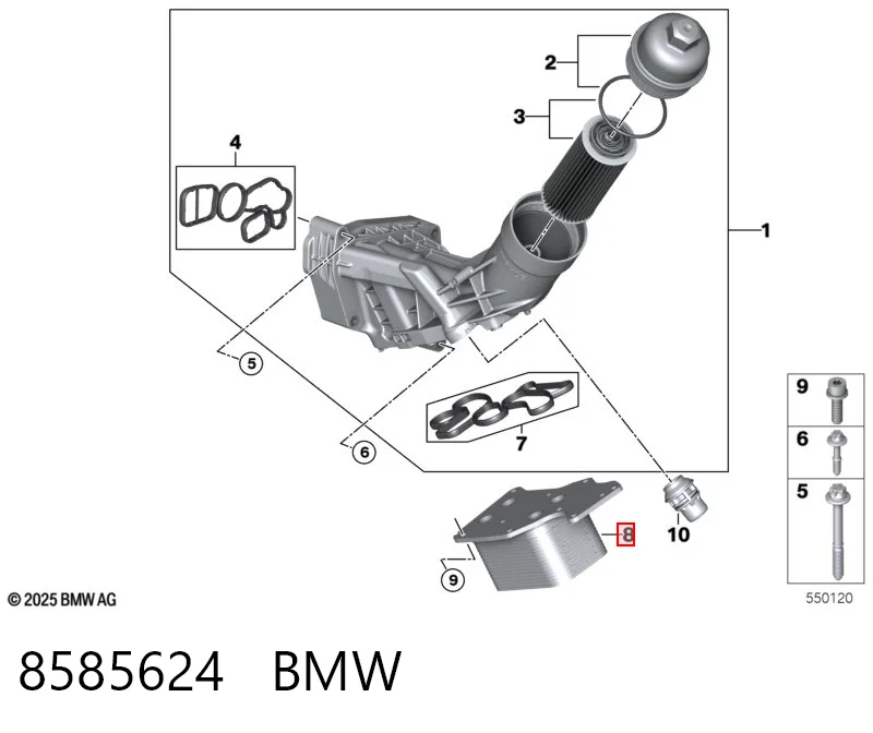 8585624 BMW Радіатор масляний