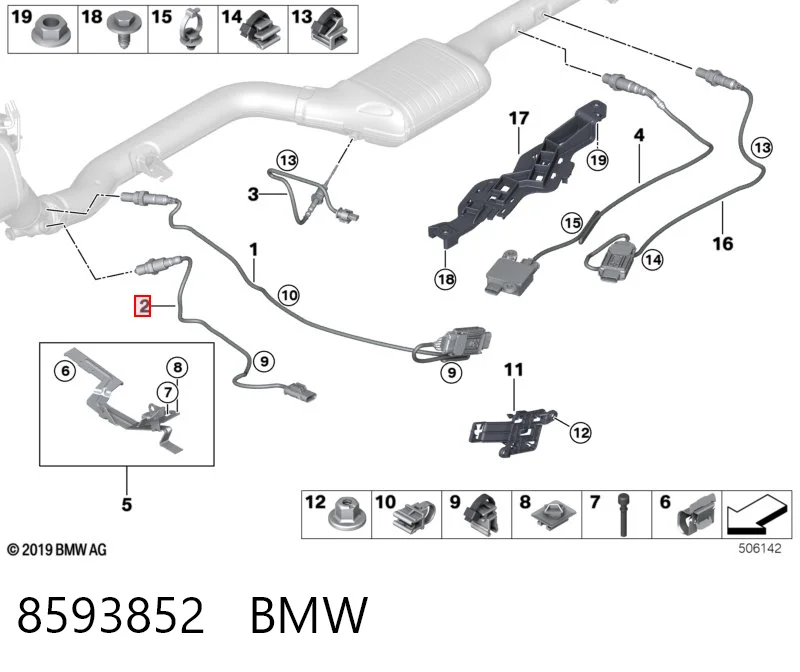 8593852 BMW Датчик кисню