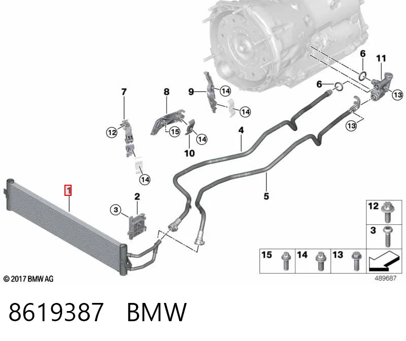 8619387 BMW Радіатор охолодження, АКПП