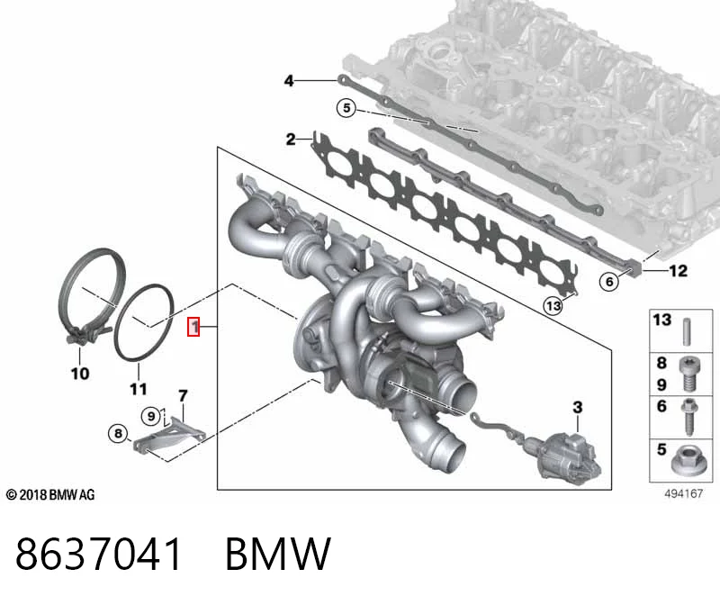 8637041 BMW Турбонаддув