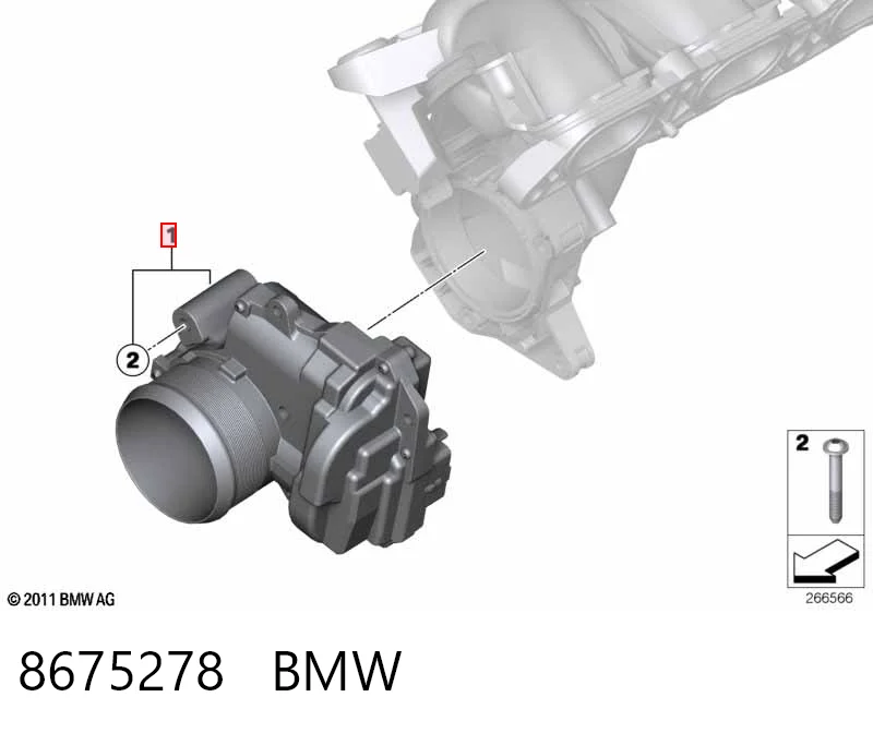 8675278 BMW Дросільна заслінка в зборі