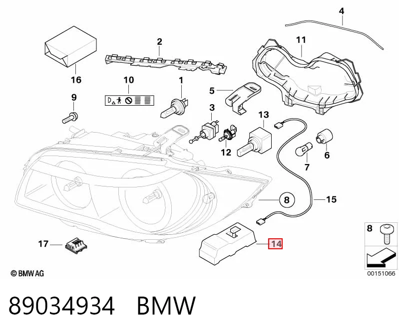 89034934 BMW Реле управління ксеноном / біксенон