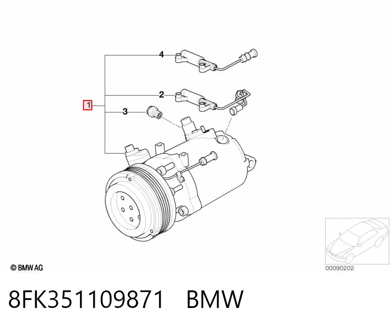 8FK351109871 BMW Компресор холодоагенту