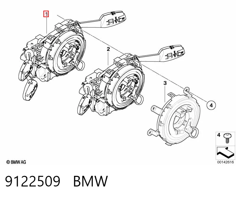 9122509 BMW Перемикач підрульовий, центральна частина