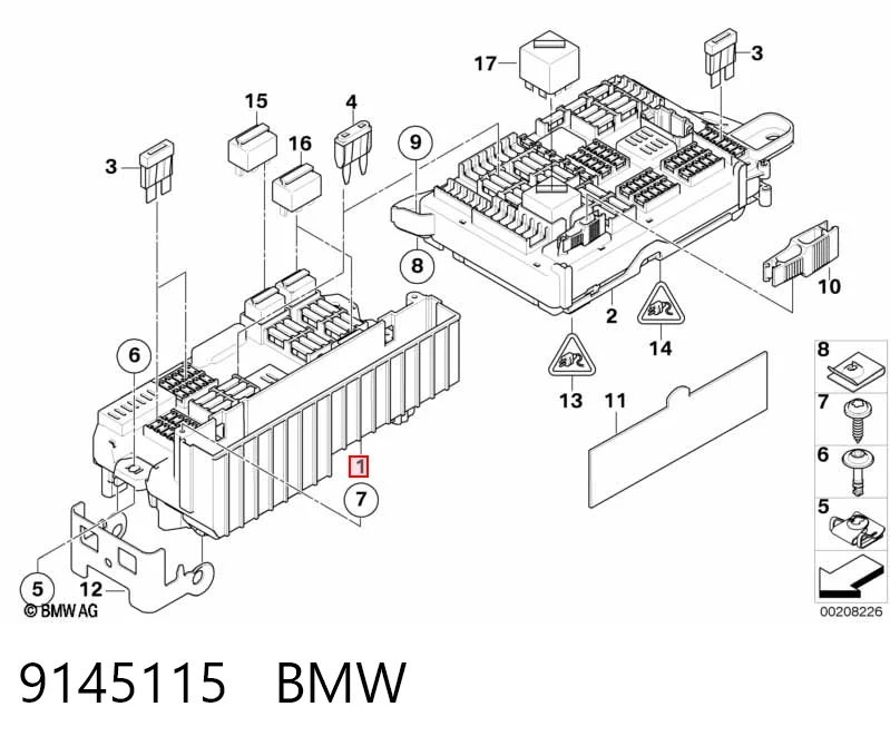 9145115 BMW Реле запобіжників