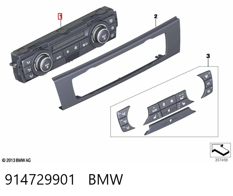 914729901 BMW Механізм управління кондиціонером