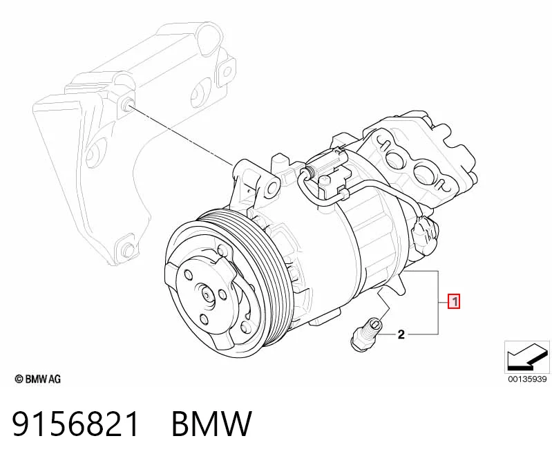 9156821 BMW Компресор холодоагенту