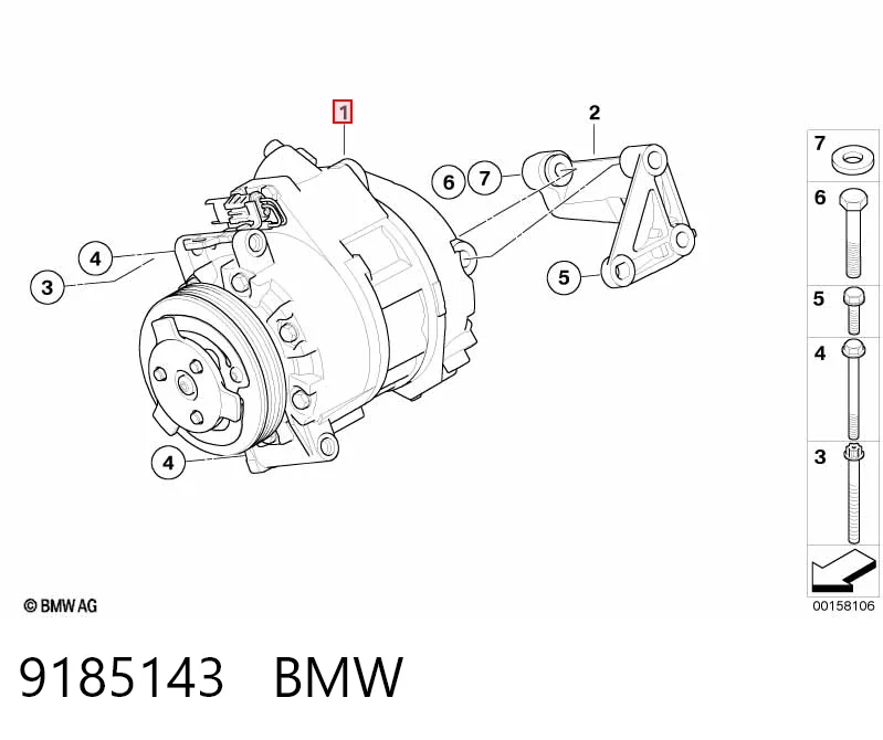 9185143 BMW Компресор холодоагенту