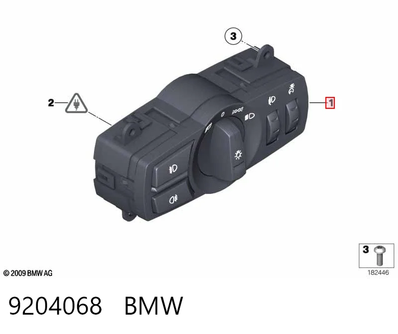 9204068 BMW Перемикачі електричні (перемикач світла центральний)