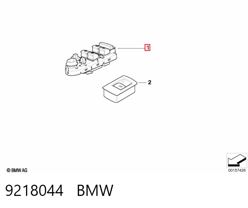 9218044 BMW Кнопки переднього лівого склопід'ємника