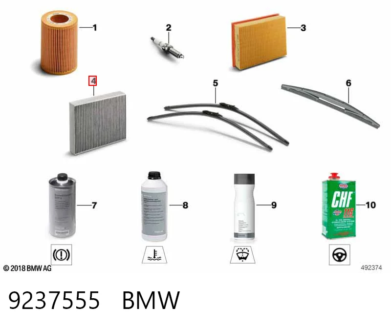 9237555 BMW Внутрішньосалонний фільтр