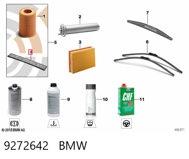9272642 BMW Внутрішньосалонний фільтр