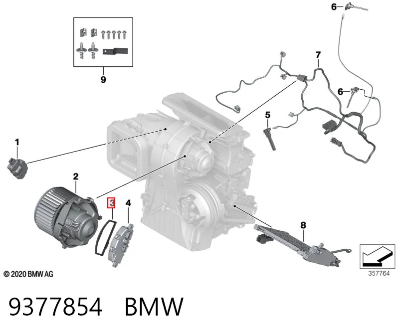 9377854 BMW Регулятор оборотів пічки