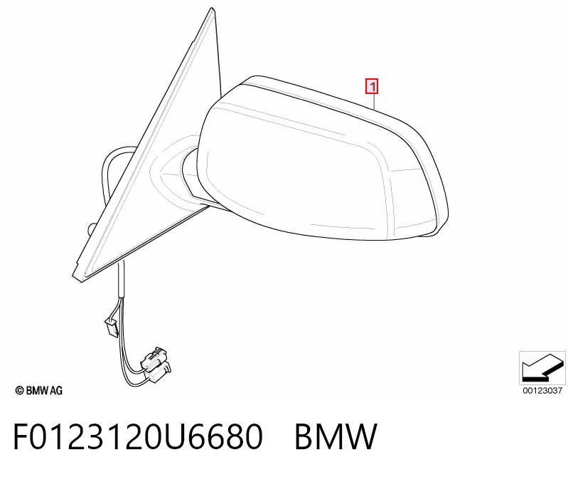  Дзеркало праве BMW 5 