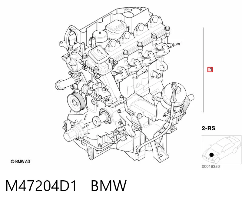 M47204D1 BMW Мотор в зборі