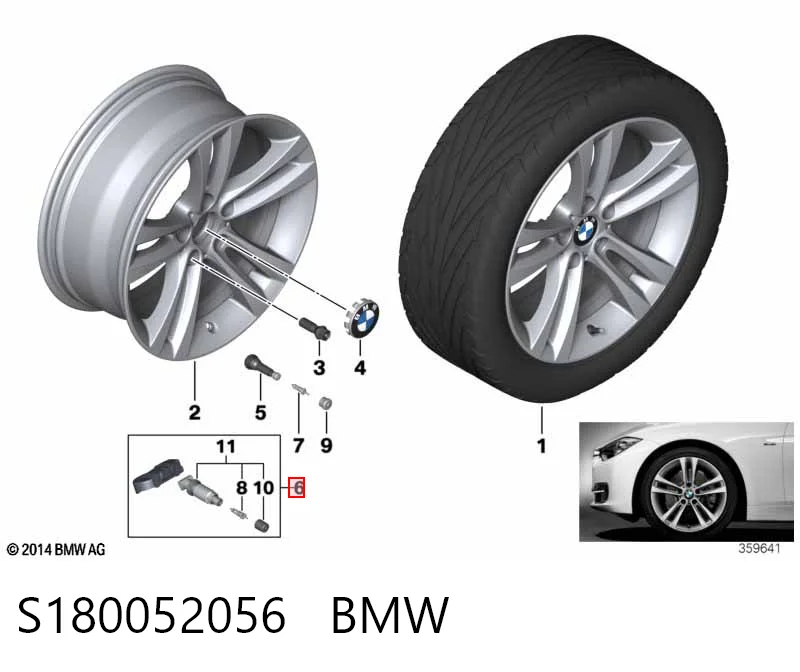 S180052056 BMW Датчик шин