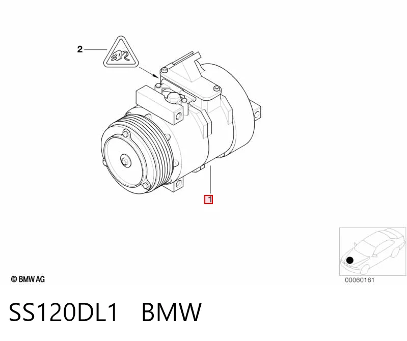 SS120DL1 BMW Компресор холодоагенту